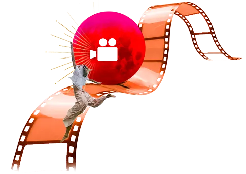 Video production - Film reel with camera icon